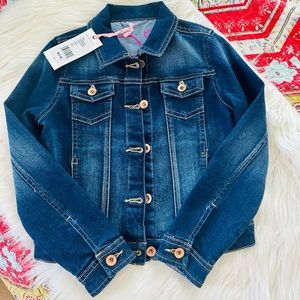 NWT Vineyard outerwear denim jacket kids size 7-8